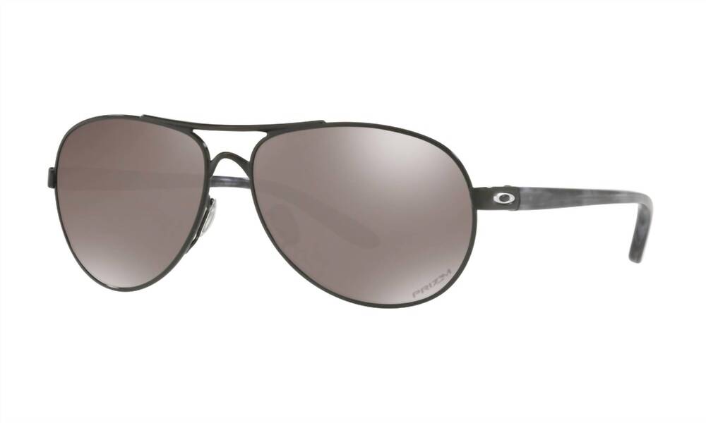 NEW OAKLEY women's feedback sunglasses in polished black prizm black polarized